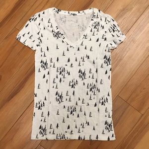 Sail Boat Patterned T-Shirt